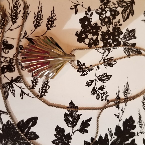 Silvertone shell necklace jp20 - Picture 5 of 5